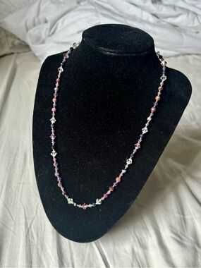 Ruby and sapphire gemstone necklace.